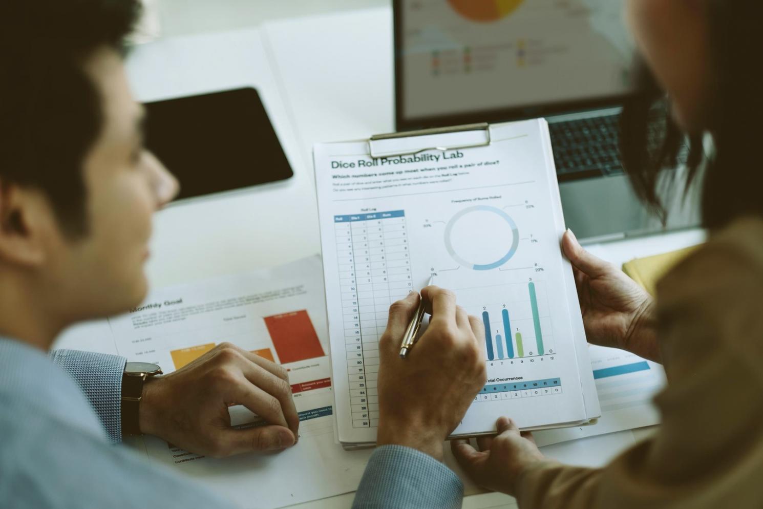 SEO audit analysis workspace showing data visualization and ranking metrics